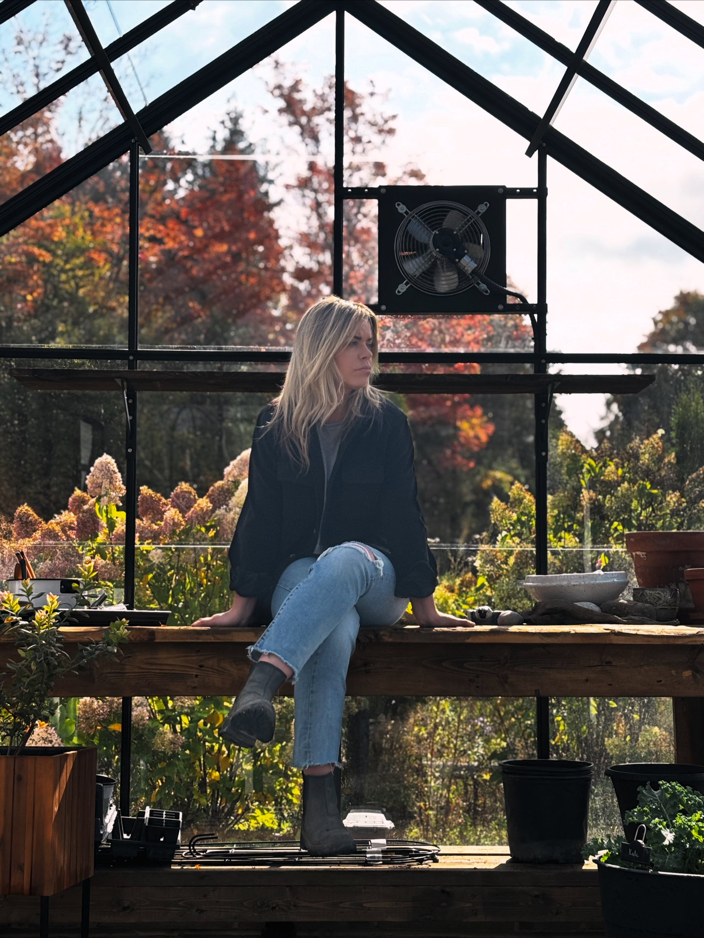 Melissa, founder of Kennedy James, outdoors in natural light